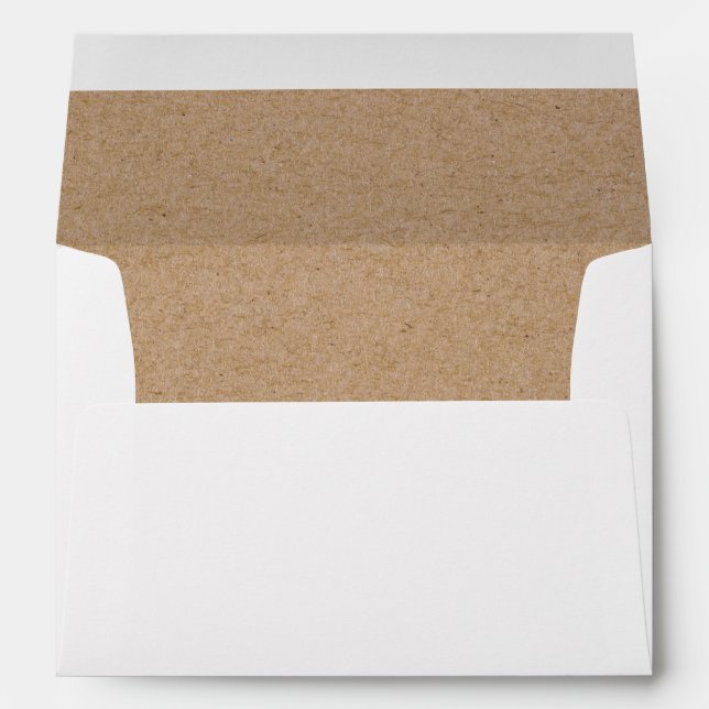 Enveloppes Simple Faux Kraft Faire-part de mariage carrossabl (Dos (Bas))