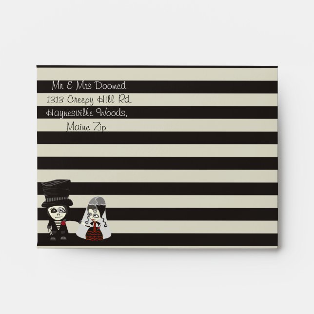 Enveloppes Spooktacular Mariage Merci (Devant)