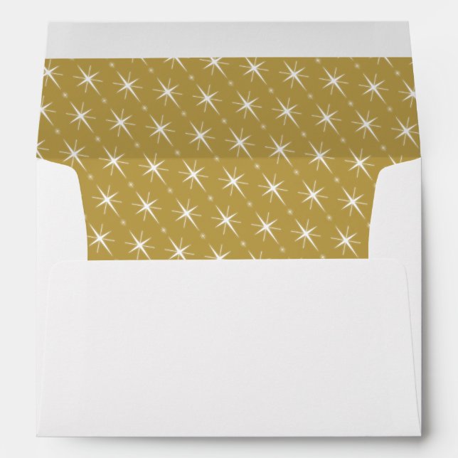 Enveloppes Stylé Étoiles Étincelantes Motif Vacances Moderne (Dos (Bas))