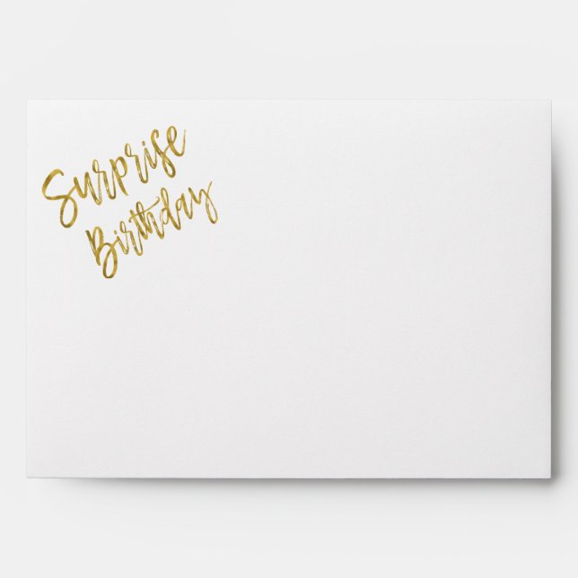 Enveloppes Surprise Anniversaire Adresse de retour imprimée s (Devant)