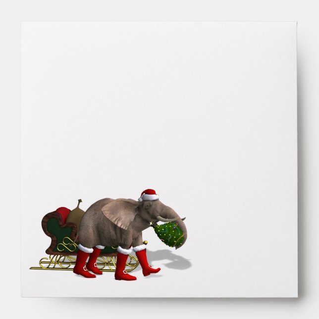 Enveloppes Sweet Santa Claus Elephant (Devant)