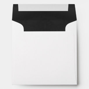 Enveloppes Tableau blanc et noir rayé épousant l'enveloppe