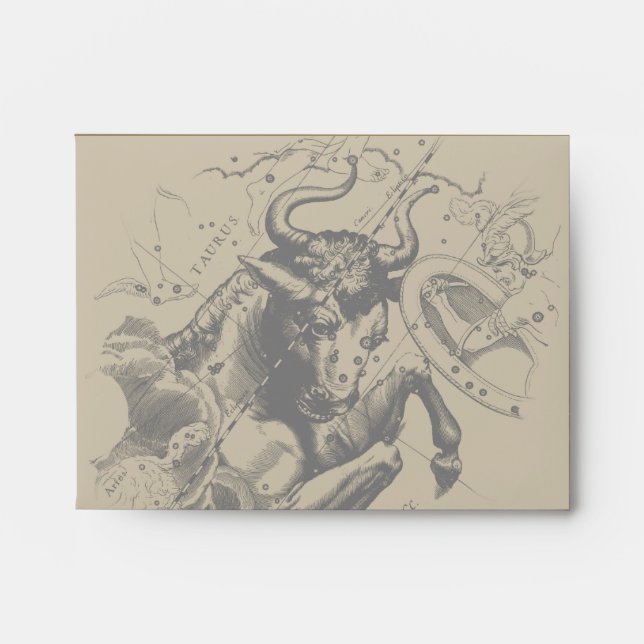 Enveloppes Taurus Zodiac Constellation Hevelius 1690 sur Taup (Devant)