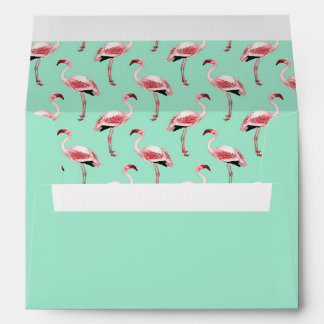 Enveloppes Tendance estivale tropicale flambant rose pâle