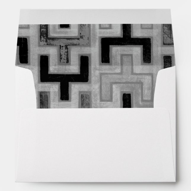 Enveloppes Textile de boue africain avec Motifs géométriques (Dos (Bas))