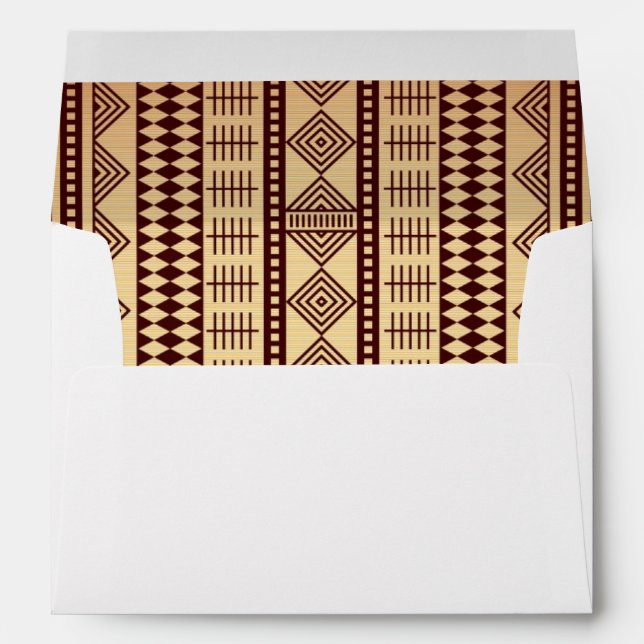 Enveloppes Texture ethnique Brown (Dos (Bas))