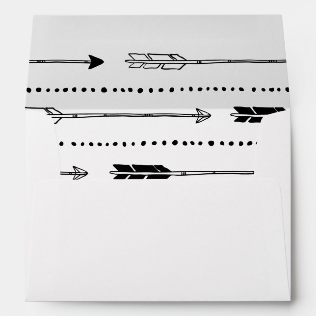 Enveloppes thématiques avec Motif Flèche (Dos (Bas))