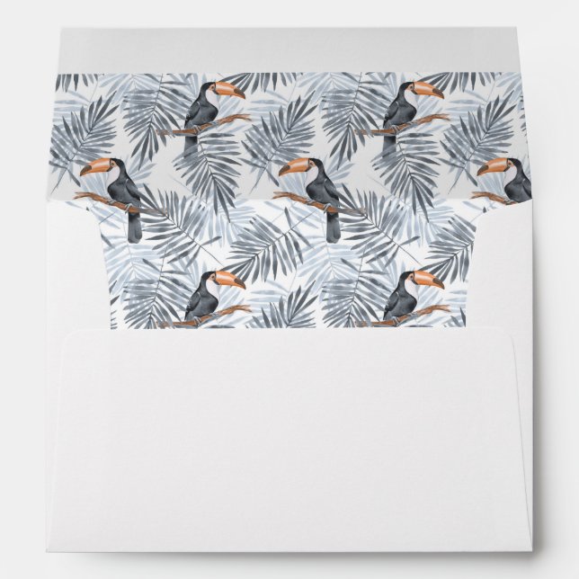 Enveloppes Toucan gris (Dos (Bas))