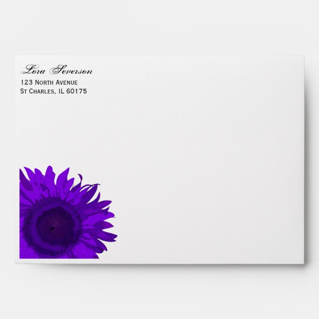 Enveloppes Tournesol Purple Pop Art (Devant)