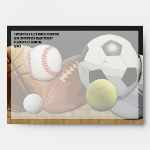 Enveloppes Toutes les balles de sport Star avec mur de brique