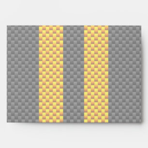 Enveloppes Traffic yellow racing stripes carbon style fiber