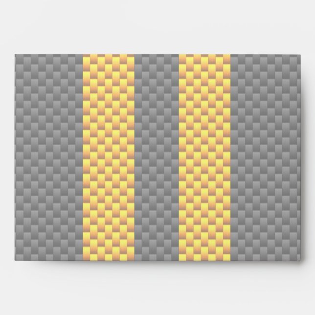 Enveloppes Traffic yellow racing stripes carbon style fiber (Devant)