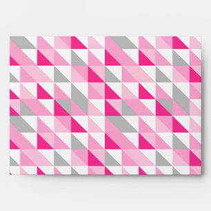 Enveloppes Triangles gris blanc rose géométrique Motif