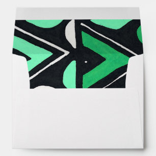Enveloppes Tribal vert en tissu boueux d'Afrique