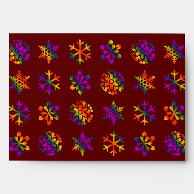 Enveloppes Trippy Snowflakes (Devant)