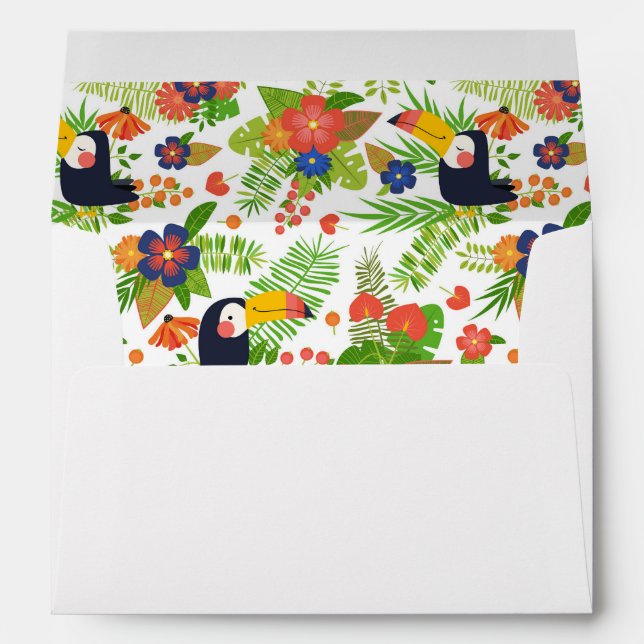 Enveloppes Tropical Toucan Lining (Dos (Bas))