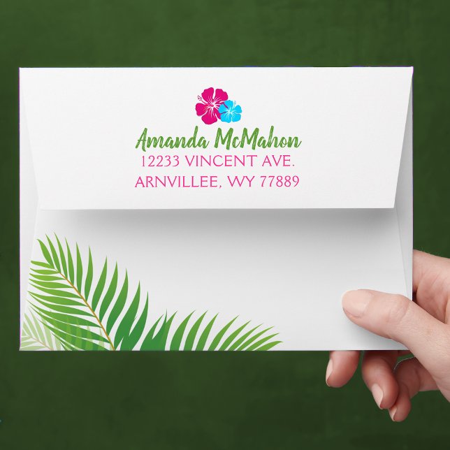 Enveloppes tropicales de Luau hawaïen (Luau Party Envelopes)