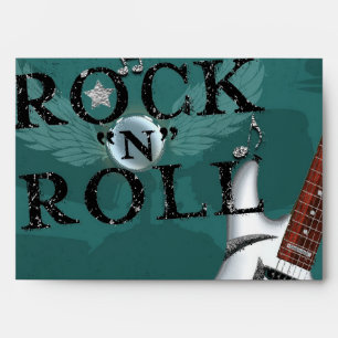 Enveloppes Turquoise Rock N Roll Star Anniversaire Fête Invit