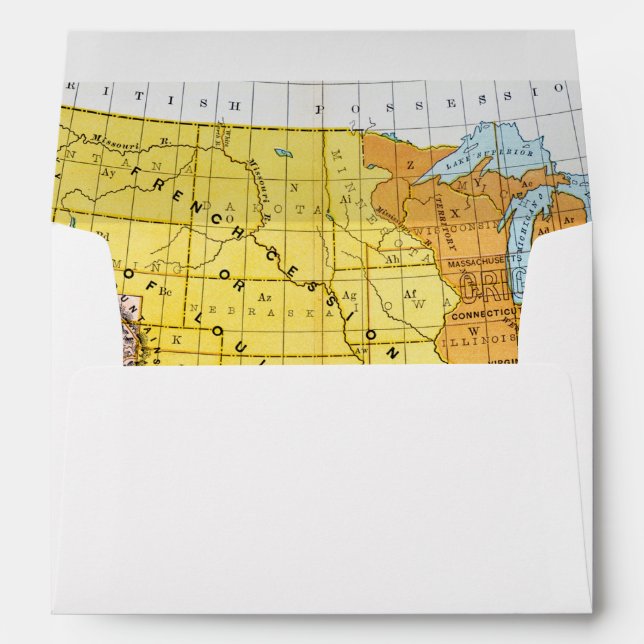 ENVELOPPES U.S. CARTE, 1776-1884 (Dos (Bas))