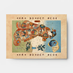 Enveloppes ukiyo-e geisha Utagawa vintage japonais classique
