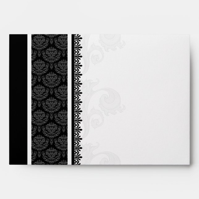 Enveloppes unilatérales noires et blanches de la (Devant)