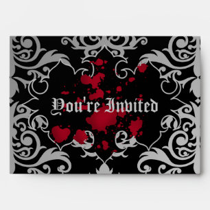Enveloppes Vampire Halloween mariage à thème vous êtes inv
