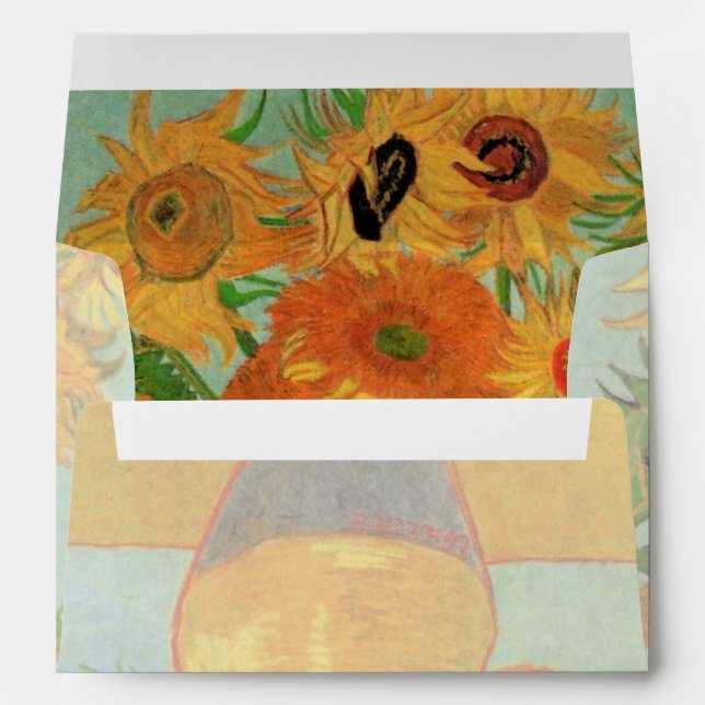 Enveloppes Vase avec douze tournesols par Vincent van Gogh (Dos (Bas))