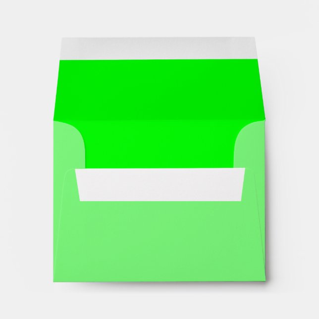 Enveloppes Vert Fluo Neon Couleur Personnaliser Ceci! (Dos (Bas))