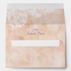 Enveloppes Vintage Rose vieil Mariage papier