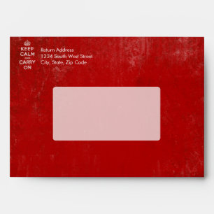 Enveloppes Vintage rouge profond et détendu, gardez le calme