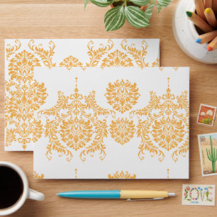 Enveloppes Vintages de Damas de cire d'abeille