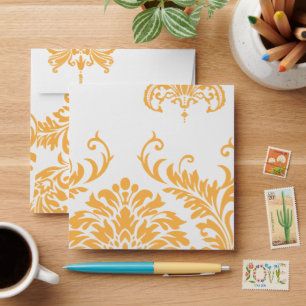 Enveloppes Vintages de Damas de cire d'abeille