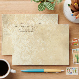 Enveloppes vintages en Damas vieillies