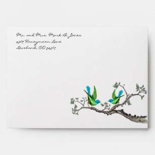 Enveloppes vintages Inséparables Aqua Lime