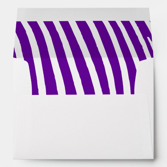 Enveloppes Violet Violet Zèbre rayures (Dos (Bas))