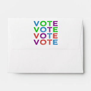 Enveloppes VOTE multicolore