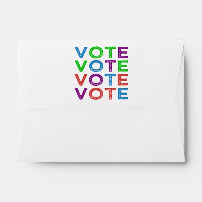 Enveloppes VOTE multicolore (Dos (Haut rabat))