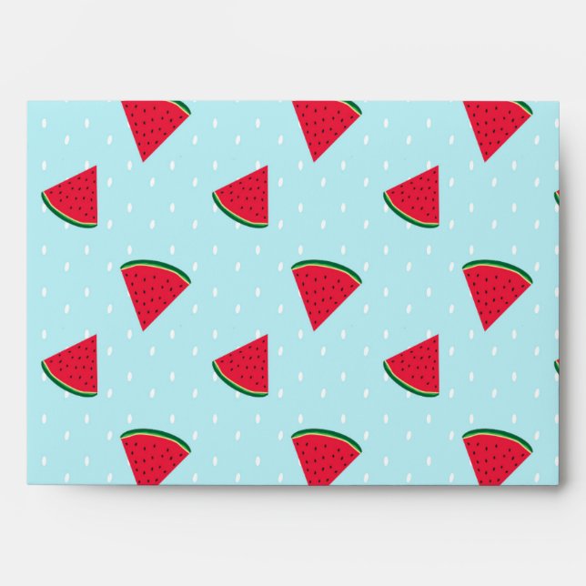 Enveloppes Watermelon Blue Fun Summer Fruit Anniversaire (Devant)