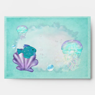 Enveloppes Whimsey Aquarium 2 Folk Art BABY SHOWER