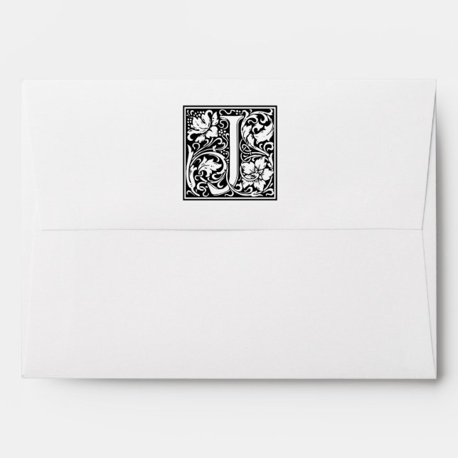 Enveloppes William Morris Alphabet "J" (Dos (Haut rabat))