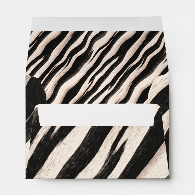 Enveloppes Zebra raye une texture transparente + vos idées (Dos (Bas))