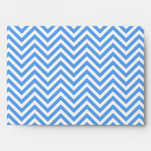 Enveloppes Zigzag bleu et blanc Motif d'art Abstrait