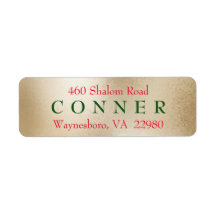 Envie de vous Red, Gold & Green Adresse de retour 