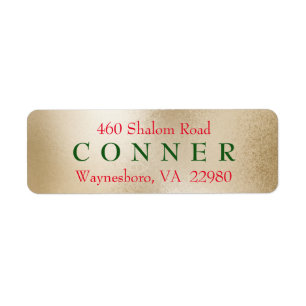 Envie de vous Red, Gold & Green Adresse de retour
