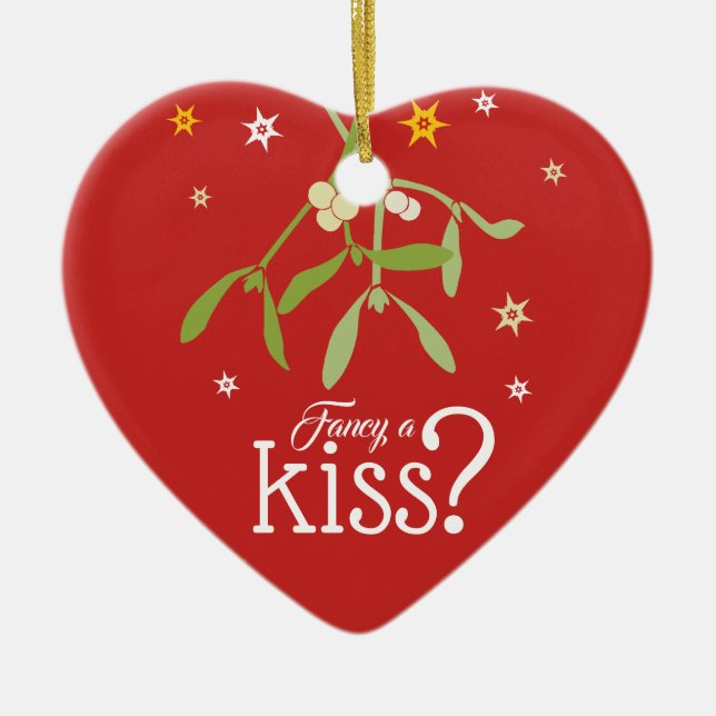 Envie d'un baiser de Noël mistletoe ornement (Devant)