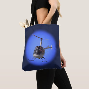 Enviro-Friendly Helicopter Gifts Tote Bags
