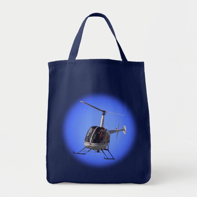 Enviro-Friendly Helicopter Gifts Tote Bags (Front)