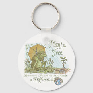 Enviro Frog Plant a Tree Earth Day Gear Keychain