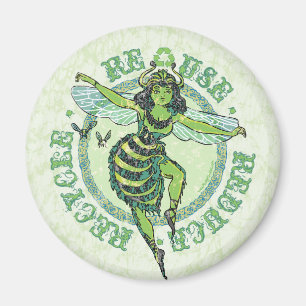 Enviro Green Bee Earth Day Gear Magnet