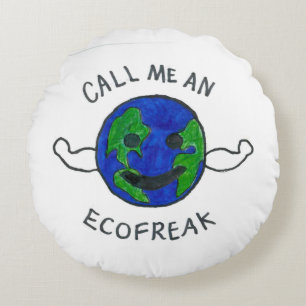 Environmental Awareness Design Round Pillow